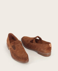 GENTLE SOULS - Argyle Suede T-Strap Loafer