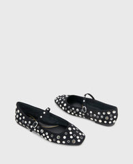 Jasper Suede Stud Ballet Flat