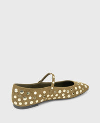 Jasper Suede Stud Ballet Flat