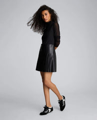 Jodie Mock Neck Mixed Media Dress