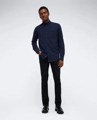 Long Sleeve Button Down Stretch Shirt with Pocket