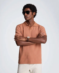 Short Sleeve Johnny Collar Polo with Ribbing