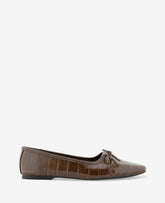 Carriah Embossed Croco Bow Tie Ballet Flat