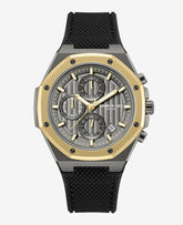 Dress Sport Chronograph Two-Tone Silicone Strap Watch