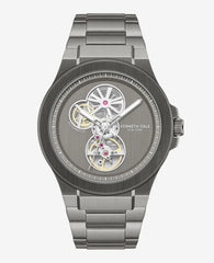 Automatic Gun Metal Stainless Steel Bracelet Watch