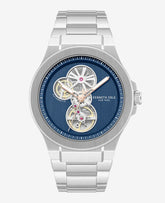 Skeleton Automatic Gunmetal Dial Stainless Steel Bracelet Watch