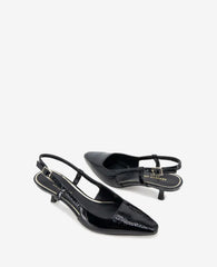Martha Patent Slingback Kitten Heel