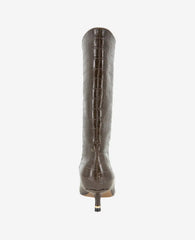Meryl Leather Croco Bootie
