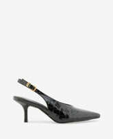 Ulysses Croco Patent Slingback Heel