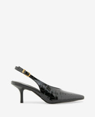 Ulysses Croco Patent Slingback Heel