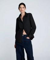 Knit Button Front Long Sleeve Shirt