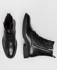 REACTION - Captain Cap Toe Double Zip Combat Boot
