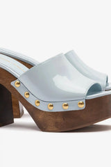 Larroudé x Kenneth Cole: Mule Maya Patent Leather