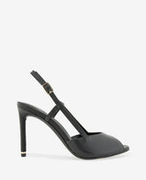 Londyn Leather Peep Toe Heel