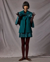 Center Back Zip Mini Pleated Skirt