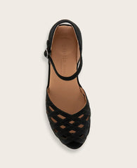 GENTLE SOULS - Loren Suede Perforated Peep-Toe Sandal