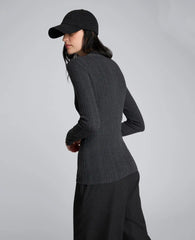 Long Sleeve Ribbed Mock Neck Sweater