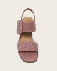 GENTLE SOULS - Madylyn Woven Leather Heel Sandal