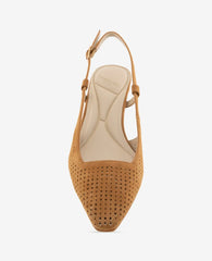 Marbella Perforated Suede Slingback Heel