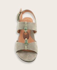 GENTLE SOULS - Miracle Suede Stone Embellished Heeled Sandal