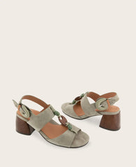 GENTLE SOULS - Miracle Suede Stone Embellished Heeled Sandal