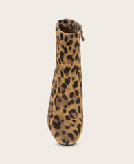 GENTLE SOULS - Nash Leopard Suede Side Zip Wedge Bootie