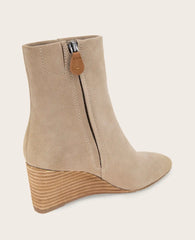 GENTLE SOULS - Nash Suede Side Zip Wedge Bootie