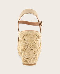 GENTLE SOULS - Nevio Raffia Platform Wedge