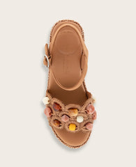 GENTLE SOULS - Nolina Stone Embellished Espadrille Wedge