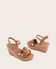 GENTLE SOULS - Nolina Stone Embellished Espadrille Wedge