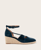 GENTLE SOULS - Ori Suede Closed Toe Espadrille Wedge