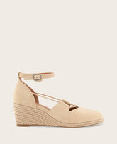 GENTLE SOULS - Ori Suede Closed Toe Espadrille Wedge