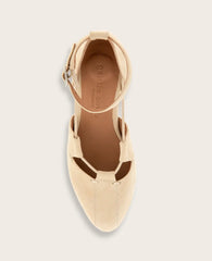 GENTLE SOULS - Ori Suede Closed Toe Espadrille Wedge
