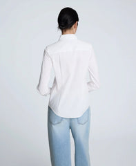 Poplin Button Front Shirt