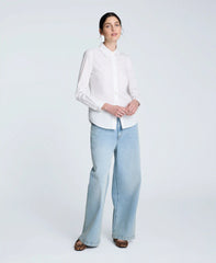 Poplin Button Front Shirt