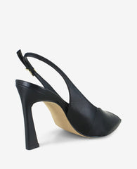 Priya Leather Peep Toe Slingback Heel