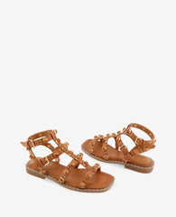Ruby Leather Jewel Gladiator Sandal