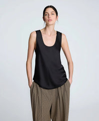 Satin Scoop Neck Tank