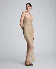 Metallic Slip Maxi Dress