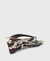 Susannah Calf Hair Thong Wedge Sandal