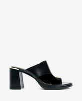 Syndika Leather Stone Toe Ring Heeled Sandal
