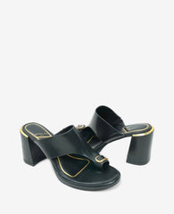 Syndika Leather Stone Toe Ring Heeled Sandal