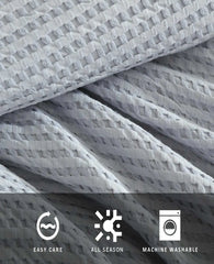 Solid Waffle Comforter Set