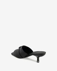 Valentina Leather Kitten Heel Slide Sandal