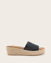 GENTLE SOULS - Vandy Perforated Leather Espadrille Wedge Sandal