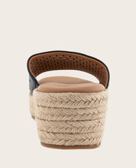 GENTLE SOULS - Vandy Perforated Leather Espadrille Wedge Sandal