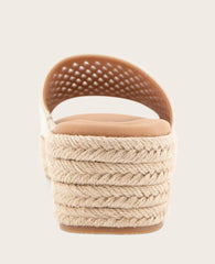 GENTLE SOULS - Vandy Perforated Leather Espadrille Wedge Sandal