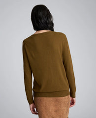 V-Neck Scarf Sweater