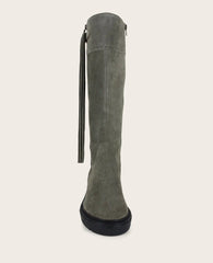 GENTLE SOULS - Wheron Suede Tassel Pull Side Zip Lug Boot