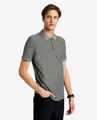 Zip-Up Knit Polo